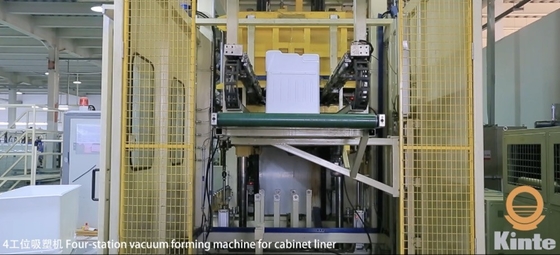 _ Vacuuming Refrigerator Assembly Line Equipment With Lift Conveyor