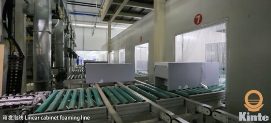 _ Cabinet Foaming Line Automatical For Refrigerator Assembly Line With Long Life , Speed Adjustable